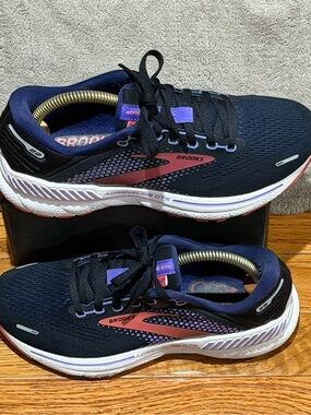 Brooks Shoes Womens 6 Blue Sneakers Road Running Adrenaline GTS 22 1203531B080